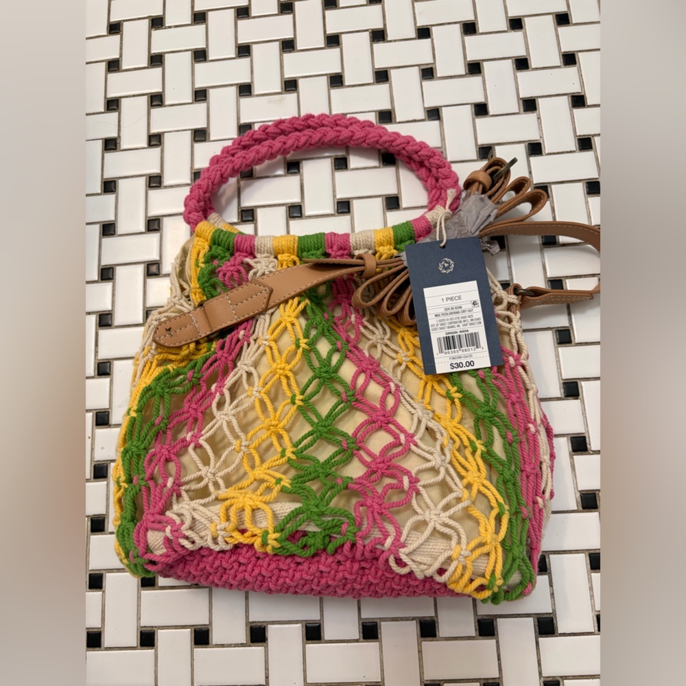 Universal Thread Multicolor Woven Bag - Picture 2 of 4
